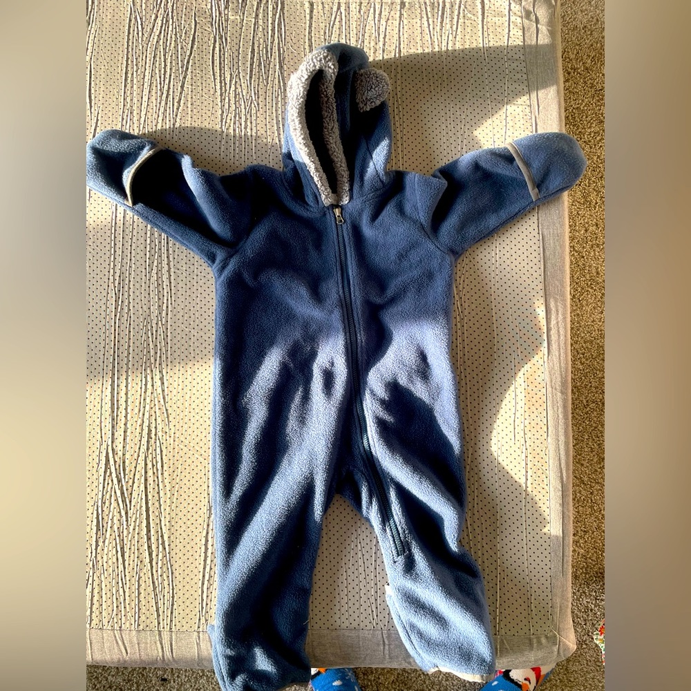 Columbia blue baby snowsuit 12-18 months